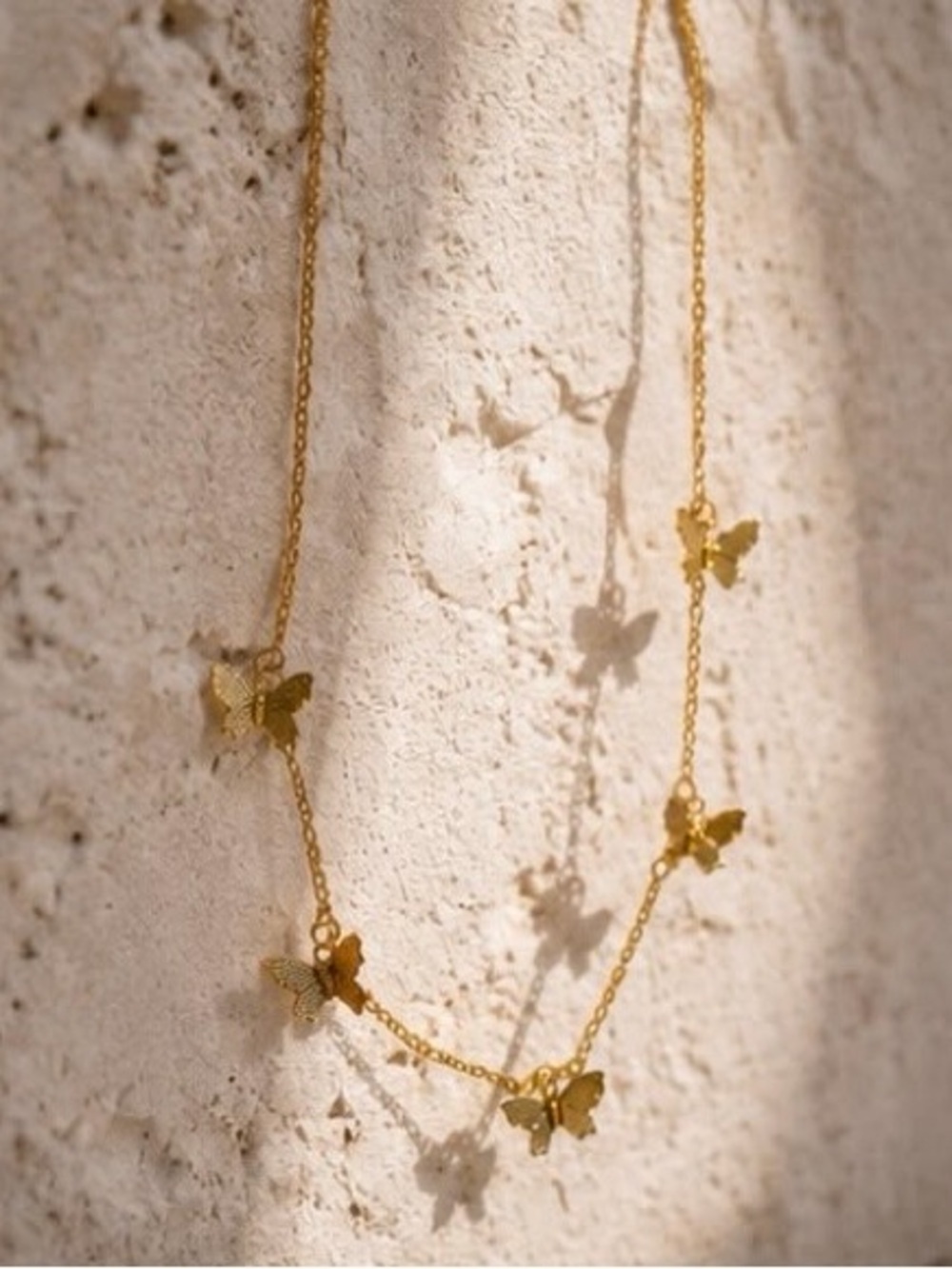 Elegant Gold Butterfly Chain Necklace